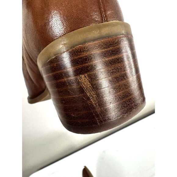 Crown Vintage Tawny Brown Tan Ankle Boots Women’s 9M Boho Western Cowgirl Staple - Picture 12 of 16